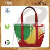 12 OZ Natural Canvas Tote Bag With Juco Trimmed Bottom & Handle thumbnail-3