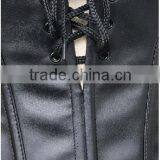 Hot Sale Women's Steampunk Gothic Faux Leather Bustier Corset With Lace Skirt thumbnail-3