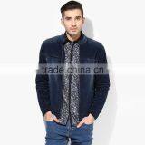 Fashion Denim Import Jacket With Zipper and Pocket Wholesale Dark Blue thumbnail-1