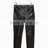 Ladies Black Faux Leather Leggings Slim Fit High-waist Leather Trousers thumbnail-4
