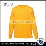 Wicking Long Sleeve T-Shirt For Youth Self-Fabric Collar And Cuffs Training Tee 100% Polyester Wicks Moisture Sport Wear thumbnail-1