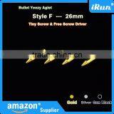 (MOQ:100pcs) Yeezy Inspired Screw on Metal Bullet Shoelaces Aglets in Gold & Silver &Gun Black - FREE Screwdriver thumbnail-3