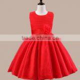 Wholesale European Kids Wear 2015 Spring Red Flower Girl Dress Sewing Patterns thumbnail-2