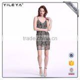 Oem & Odm Service Spaghetti Strap Printing Dress Women Casual 2017