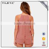 Charming Gingham Romper Short Sexy Plus Size Jumpsuit 2017 thumbnail-3