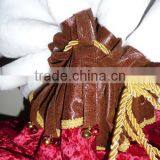 Red/Green Santa Reindeer Felt Christmas Gift Bag thumbnail-5