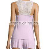 New Design Women's Pajamas Sexy Hot Shorts/lace Tank Top for Ladies thumbnail-2
