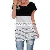 Custom Fashion Ladies Short Sleeve Blouses for Wholesale 2017 thumbnail-1