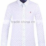 2017 New Trend Print Men Long Sleeve Button-down Collar Slim Fit Shirt With Contrast Collar and Cuff thumbnail-2