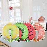 Fruit U Shaped Pillow Cushion Nanoparticles Neck Pillow Car Travel Realxation Pillow Watermelon for Office Home Gift thumbnail-2