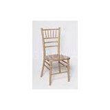 Modern Beige Wood Chiavari Chair , UV Protection Metallic Wooden Chair thumbnail-1
