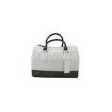 White Black Lady Silicone Handbag , Candy Silicone Shoulder Bag