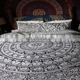 Twin Size Elephant Mandala Duvet Cover Indian Doona Cover Throw Quilt Cover Decorative Mandala Blanket Cover