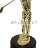 Tin Alloys Golden Golf Trophy thumbnail-1