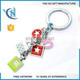 Multicolor Metal Charming Crystal Zodiac Charms Keychain thumbnail-1