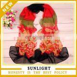 Ladies New Printed Silk Chiffon Scarf Wholesale