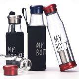 Glass Water Bottle With Tea Infuser Bottom Openable Water Bottles thumbnail-1