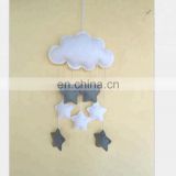 Custom Cute Cloud Raindrops Shape Pendant Baby Mobiles Felt Cloud Ornament