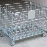 Galvanized Collapsible & Stackable Warehouse Storage Wire Mesh Container