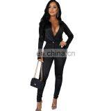 Fall Women Clothing Rompers Bodysuit Top and Trouser 2 Piece Sexy Club Outfits Two Piece Set thumbnail-5