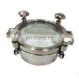 Polish Finished Round Pressure Manway for Tank Manhole Cover With Sight Glass thumbnail-2