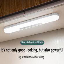 LED Human Body Sensor Night Light USB Charging Wireless Night Light Smart Motion Sensor Bedside Wardrobe Cabinet Lamp For Home