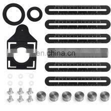 6-fold Aluminium Alloy Angle Finder Measuring Ruler Perforated Mold Template Tool Locator Drill Guide Tile Hole