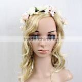 New Design Mori Girl Hiar Artificial Flower Wreath For Wedding thumbnail-2