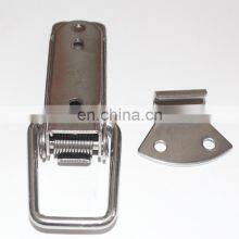 Nickel Plated Iron Flexible Toggle Draw Latch 90mm Damping Hasp Toggle Lock for Case Cover