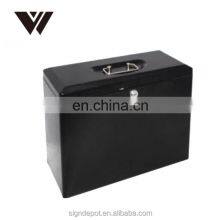 Locking Steel Security File Box Document Storage Organizer thumbnail-3
