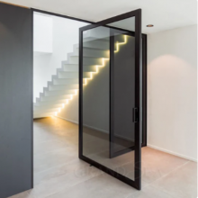 Pivot Front Door Aluminum Alloy Pivot Spring Door Aluminum Floor Pivot Entry Doors thumbnail-1