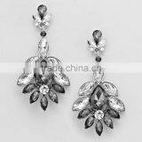 2016 New Gold Earring Crystal Flower Petals Drop Evening Earring Luxury Fashion Earring thumbnail-5