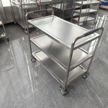 Factory Price Commercial Stainless Steel Trolley Kitchen Serving Trolley 3 Tier Dining Trolley thumbnail-4