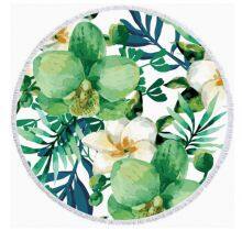Microfiber Round Beach Towel With Tassels thumbnail-1