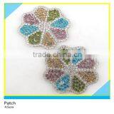 Hot Fix Glass Rhinestone Applique Hotfix Colorful Glass Stone Heart Shape Patch 5.5x7cm thumbnail-3