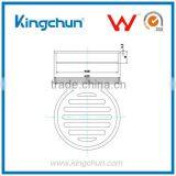 Round Brass Floor Drain Cover 7-Hole 107mm Dia Silver Tone thumbnail-2