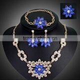 Women Bridal Wedding Jewelry Sets Charm Crystal Flower Pendant Jewelry Sets Shininy Bijoux Femme 2016 thumbnail-6