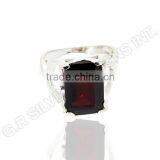 Sterling Silver 925 Garnet Gemstone Wholesale Rings,handmade Design Gemstone Silver Rings Jewellery thumbnail-2