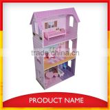 MDF colorful wooden kids mini diy doll house