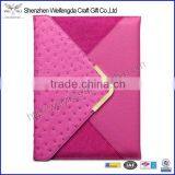 Fashion High Quality Ostrich Grain Case For Ipad Air Leather Case Luxury