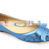 pointed toe Hollow out casual shoes with flower flat shoe