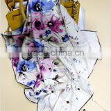 Wholesale Good Quality Custom White Silk Screening Neck Scarf thumbnail-5