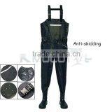 Kmucutie CHN-81206T Fishing Boots Manufacturer Fishing Waders 420D Nylon Brown Color Fabric