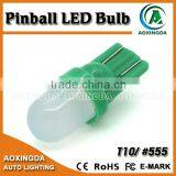 #555 T10 Wedge AC/DC 6.3V Pinball LED Bulb Frosted Non Ghosting for Pinball Machine