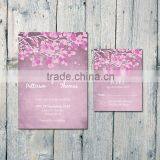 Hot Sale Charming Romantic Purple Wedding Invitations With Rose Pattern thumbnail-1