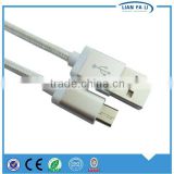 Lianfali high-speed white micro usb 2.0 male right angle short cable mobile