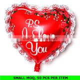 Factory Sell 28 Inch Mylar Balloon Red Heart Shaped Balloon