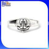 Cute Open Cartoon Ring Custom Engraved Letter Message Ring 925 Sterling Silver Hand Engraved Silver Ring thumbnail-2