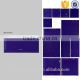 Foshan factory glossy glazed bevel wall tile, 75x150mm bathroom ceramic tiles purple with good quality