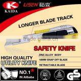 Tool Cutter Auto Retractable Safety 18mm Snap Off Blade Zinc Alloy Utility Knife